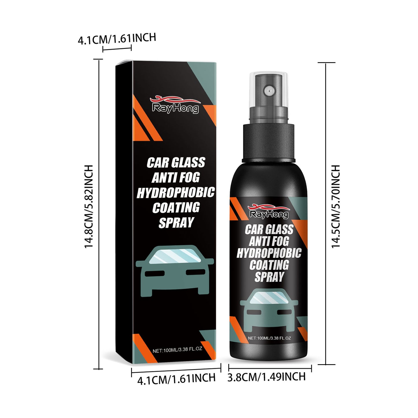 Rayhong Car Windshield / Rearview Mirror Cleaning Spray