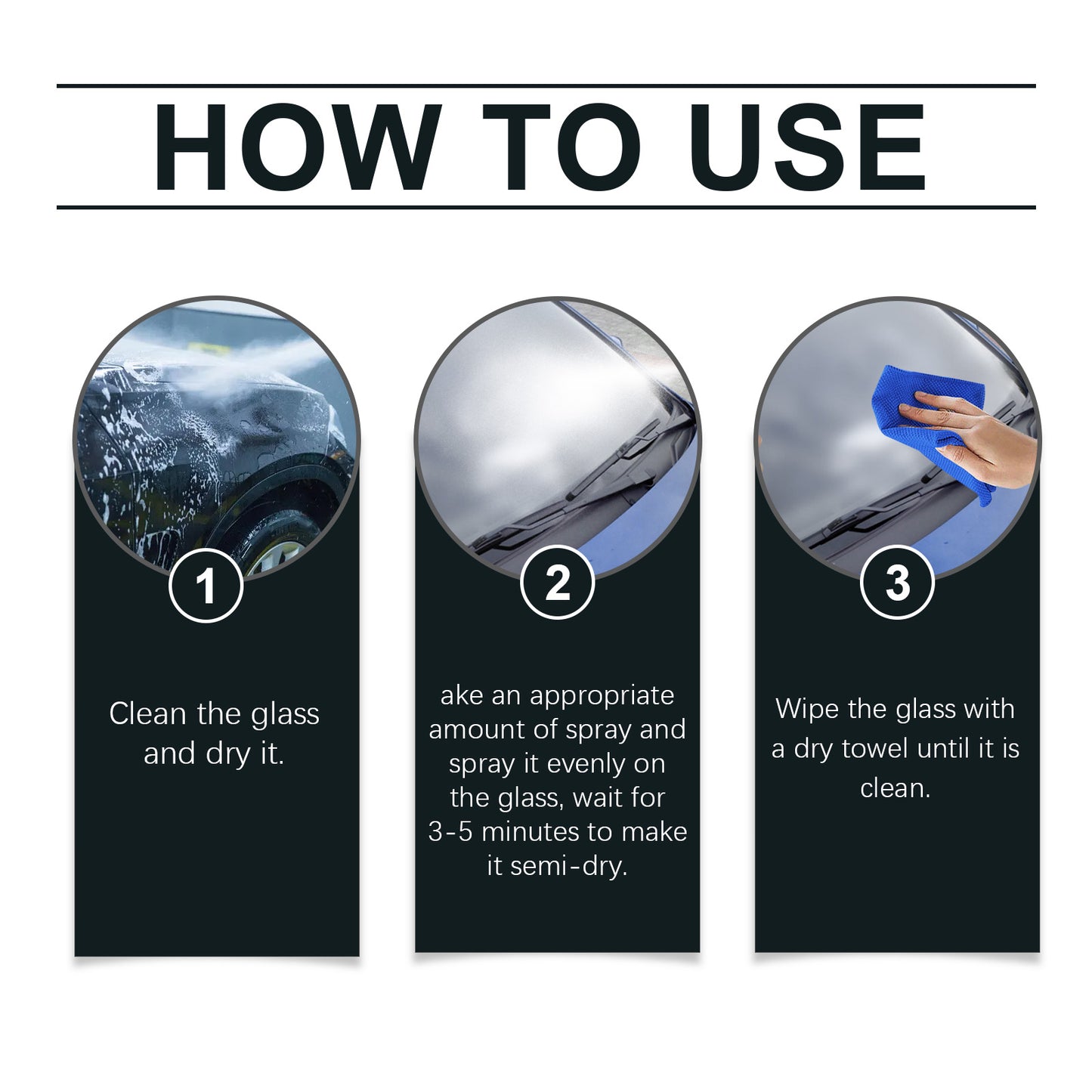 Rayhong Car Windshield / Rearview Mirror Cleaning Spray