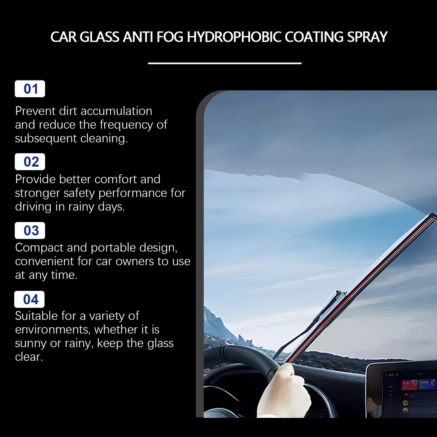 Rayhong Car Windshield / Rearview Mirror Cleaning Spray